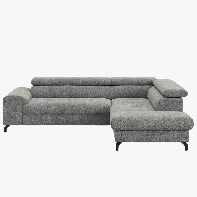 Rücksitzgarnitur mit Schlaf- und Stauraumfunktion - Rechts, Platinfarbe