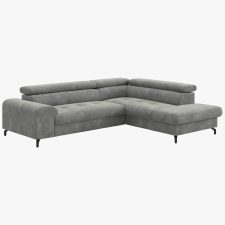 Rücksitzgarnitur mit Schlaf- und Stauraumfunktion - Rechts, Platinfarbe