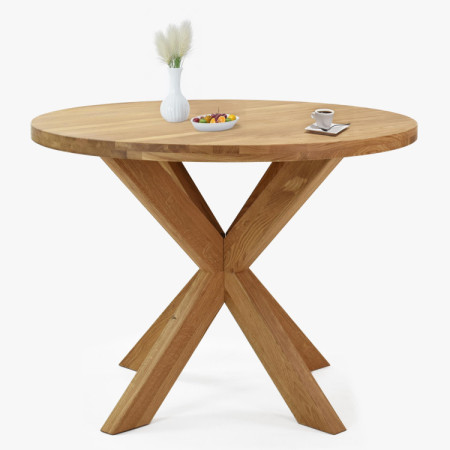 Jídelní set Holger & Helsinki – massiver Eichenholz-Tisch und skandinavische Stühle