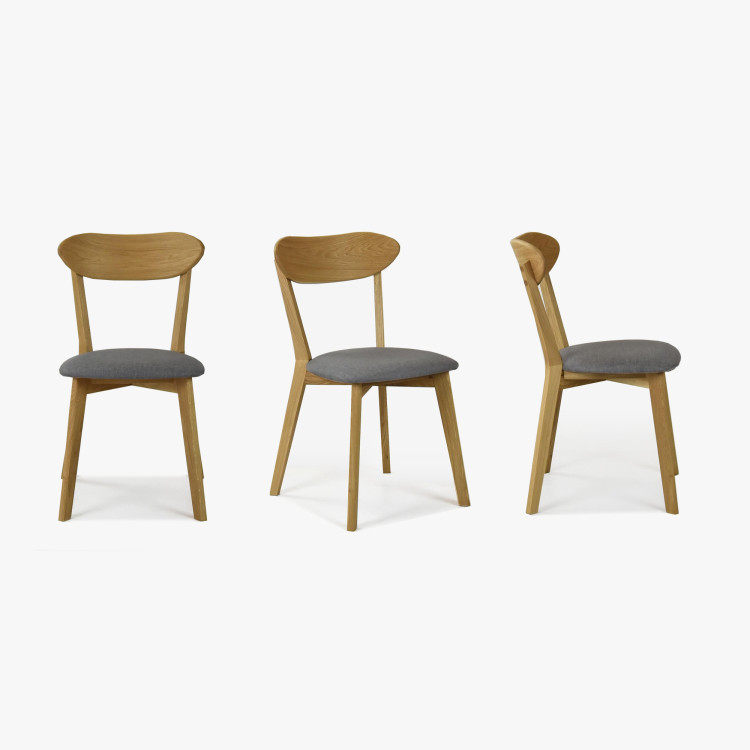 Jídelní set Holger & Helsinki – massiver Eichenholz-Tisch und skandinavische Stühle