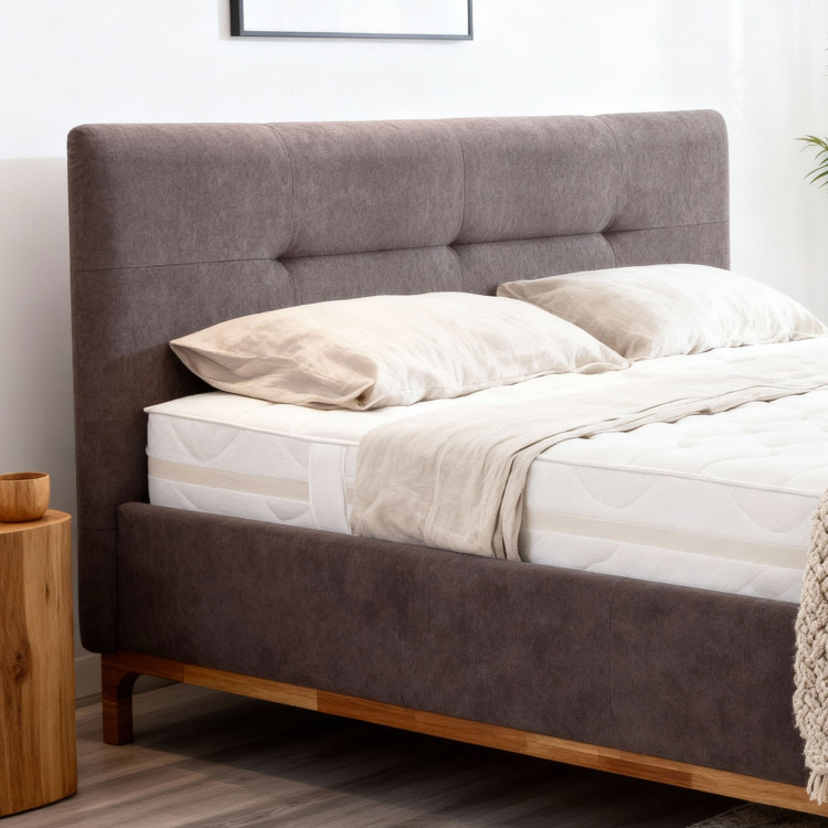 Stoffbett auf Beinen mit Stauraum 180, braun Mercur