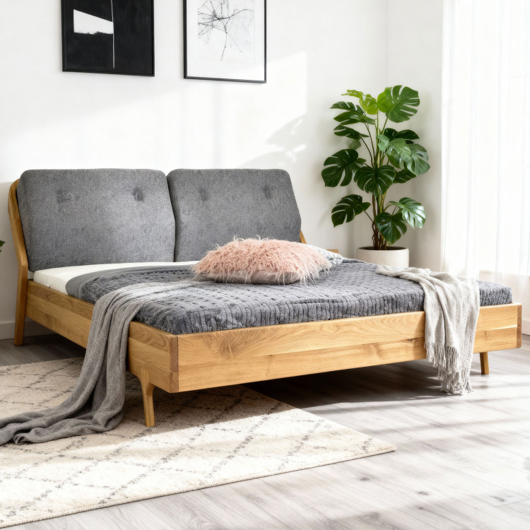 Luxusiges Eichenbett Milenium 180x200 cm - Massivholz