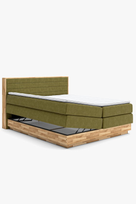 Postbett Boxspring mit Stauraum, Moneta 160 grün 2