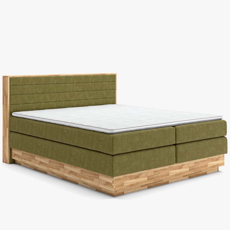 Postbett Boxspring mit Stauraum, Moneta 160 grün