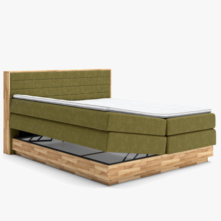 Postel boxspring mit Stauraum, Moneta 180 grün