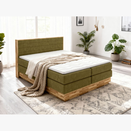 Postel boxspring mit Stauraum, Moneta 180 grün
