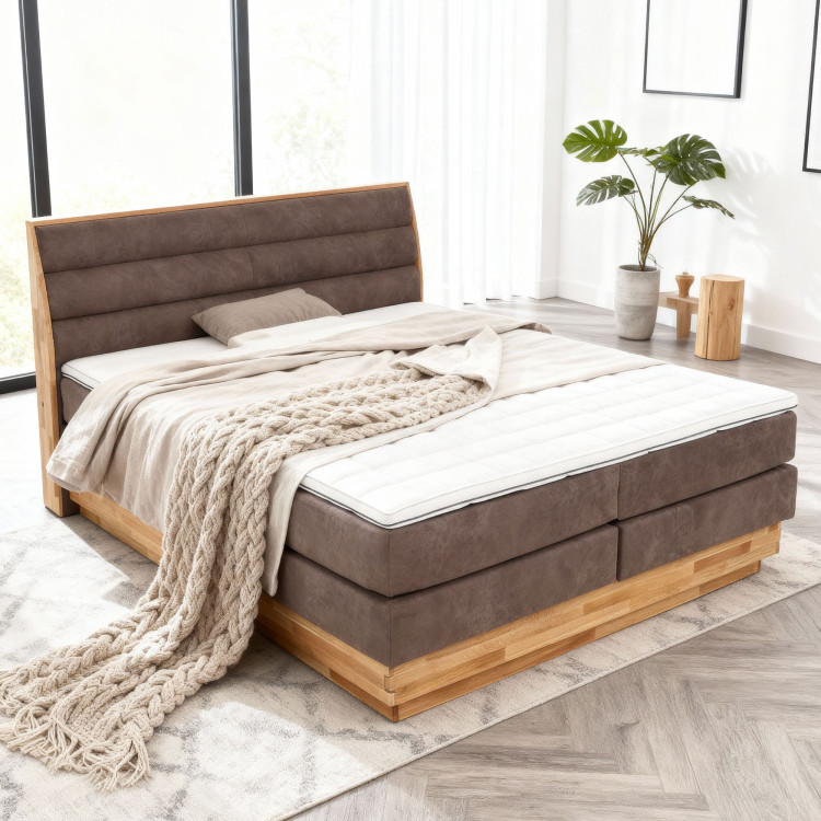 Postele Boxspring mit Stauraum, Marisa 180 braun