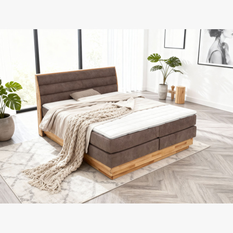 Postele Boxspring mit Stauraum, Marisa 180 braun