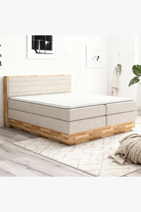 Postel Boxspring mit Stauraum, Moneta 180 Beige