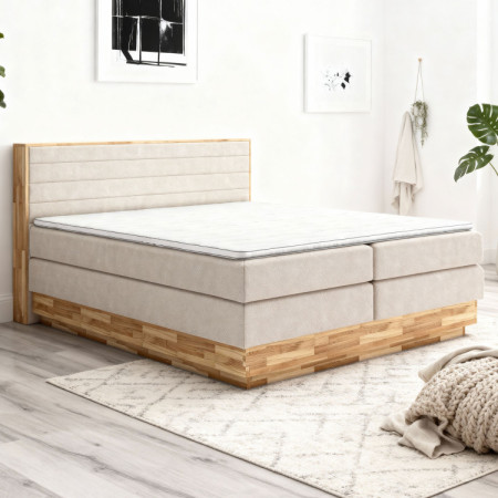 Postel Boxspring mit Stauraum, Moneta 180 Beige