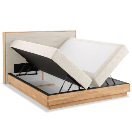 Postel Boxspring mit Stauraum, Moneta 180 Beige