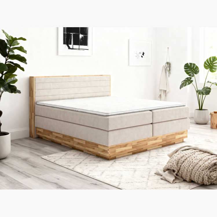 Postel Boxspring mit Stauraum, Moneta 180 Beige