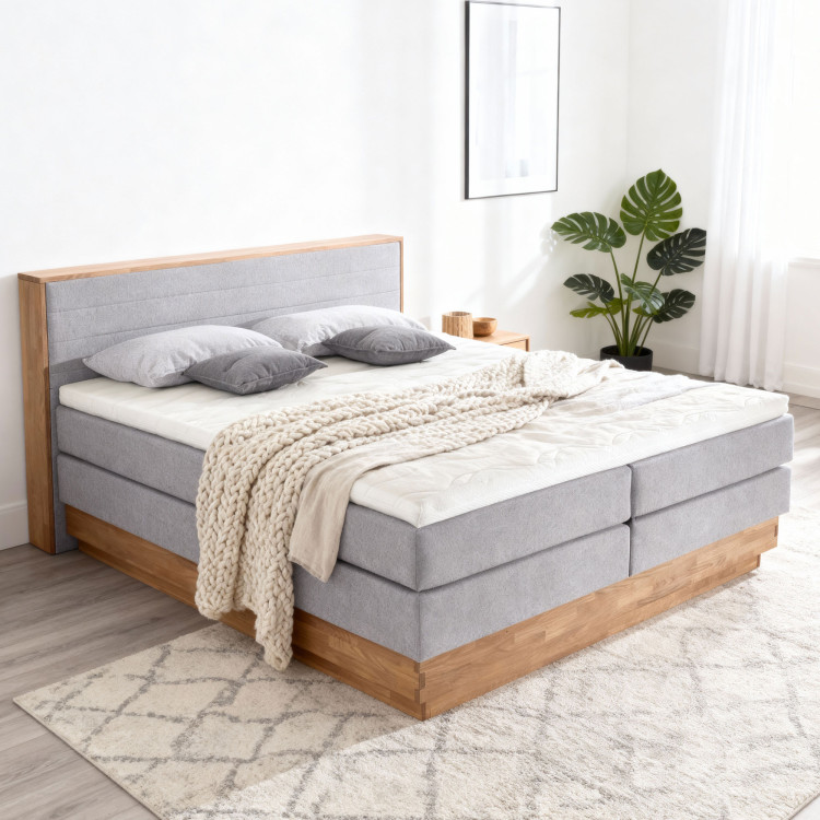 Postel Boxspring mit Stauraum, Moneta 180 grau