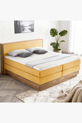 Postel Boxspring mit Stauraum, Moneta 180 Senf