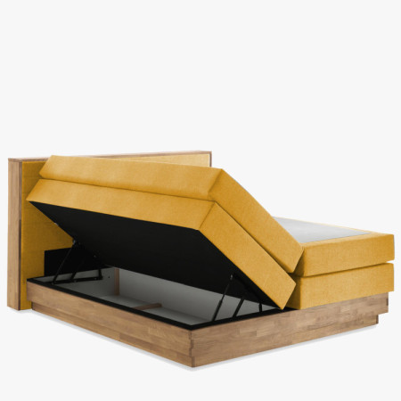 Postel Boxspring mit Stauraum, Moneta 180 Senf