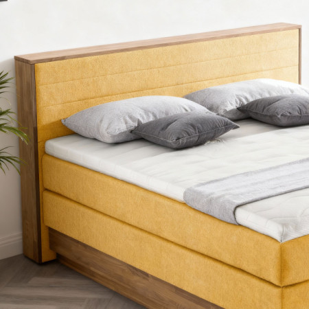 Postel Boxspring mit Stauraum, Moneta 180 Senf