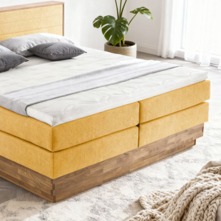 Postel Boxspring mit Stauraum, Moneta 180 Senf