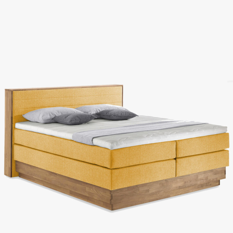 Postel Boxspring mit Stauraum, Moneta 180 Senf