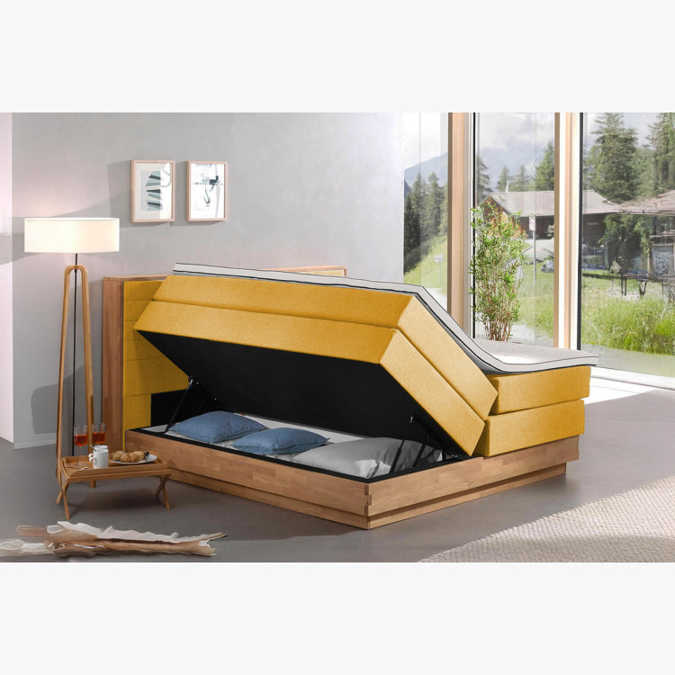 Postel Boxspring mit Stauraum, Moneta 180 Senf