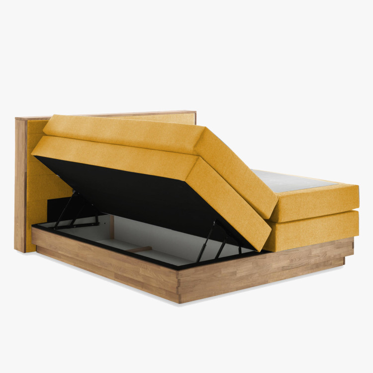 Postel Boxspring mit Stauraum, Moneta 180 Senf
