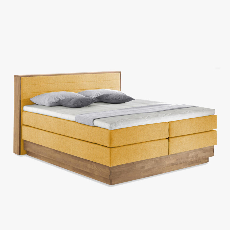 Postel Boxspring mit Stauraum, Moneta 180 Senf