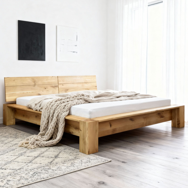 Massives Eichenbett 160 x 200 cm