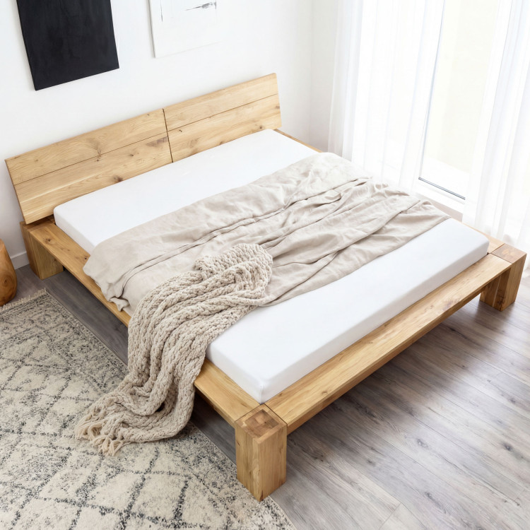 Massives Eichenbett 160 x 200 cm