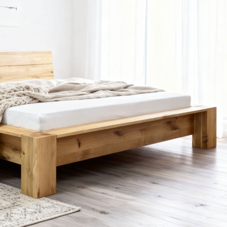 Massives Eichenbett 160 x 200 cm