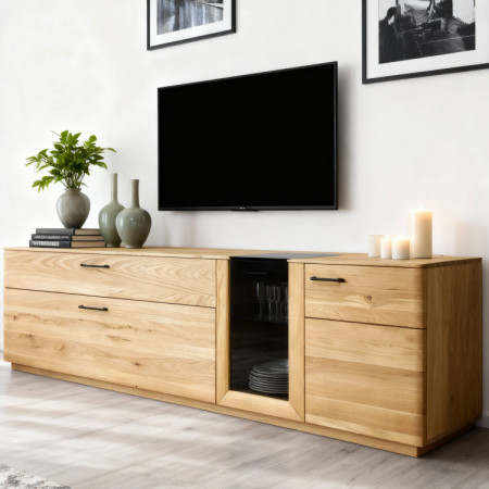 Eichen-TV-Kommode 221 cm breit