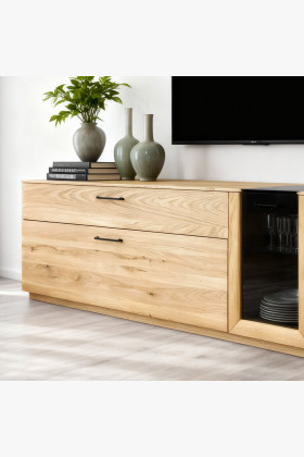 Eichen-TV-Kommode 221 cm breit 2