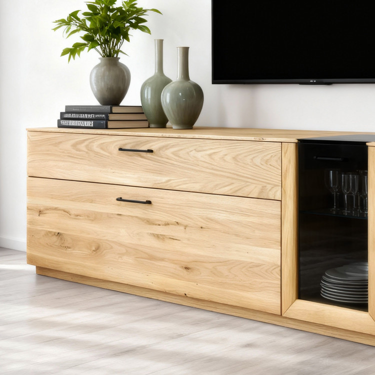 Eichen-TV-Kommode 221 cm breit