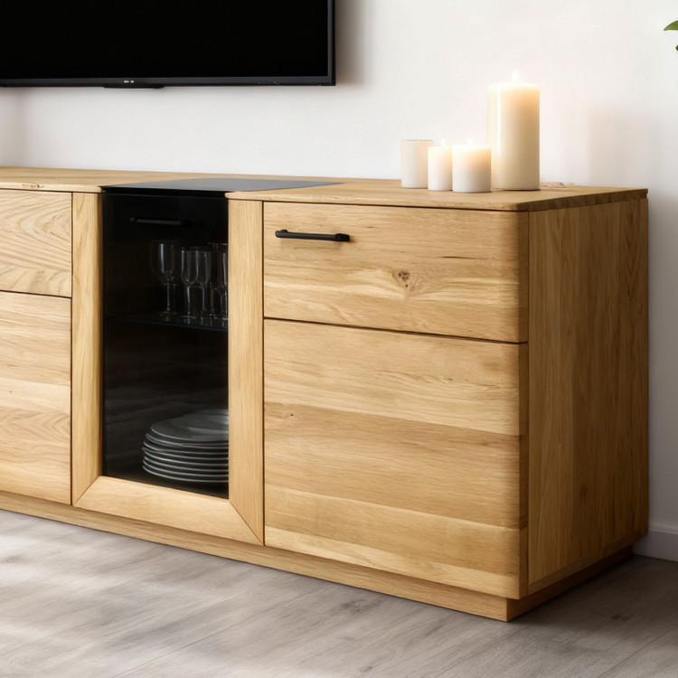 Eichen-TV-Kommode 221 cm breit