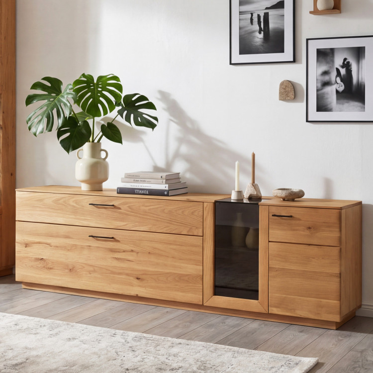 Eichen-TV-Kommode 221 cm breit