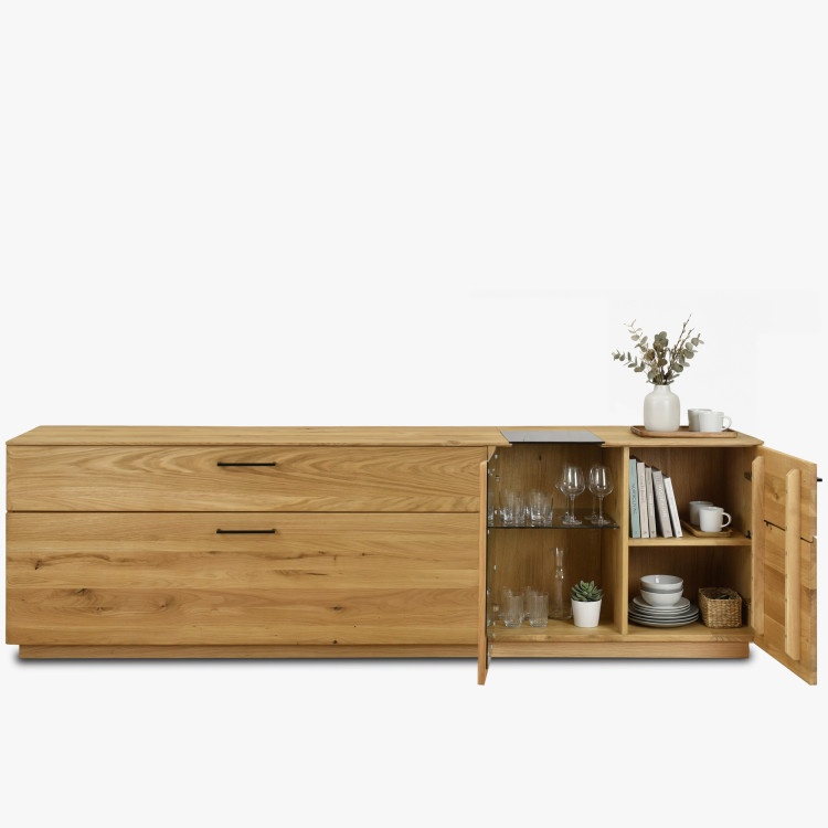 Eichen-TV-Kommode 221 cm breit