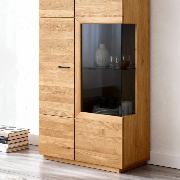 Obývane Wand aus Eichenholz Vitrine und TV-Kommode