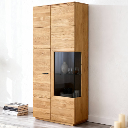 Obývane Wand aus Eichenholz Vitrine und TV-Kommode