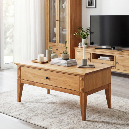 Eiche Couchtisch auf Beinen 100 x 60 cm