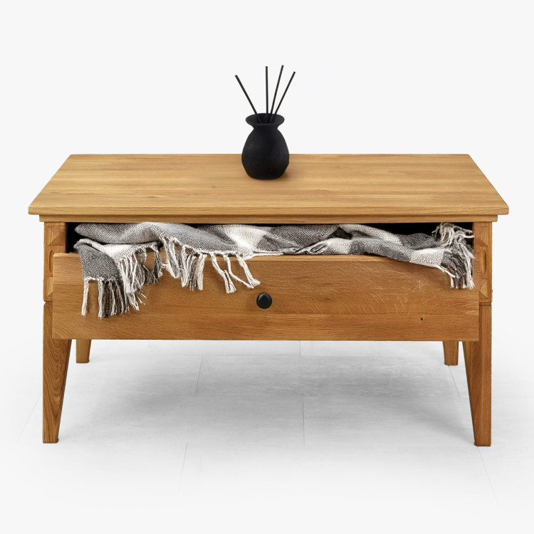 Eiche Couchtisch auf Beinen 100 x 60 cm