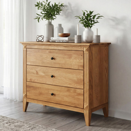 Eiche Kommode mit Schubladen im rustikalen Stil