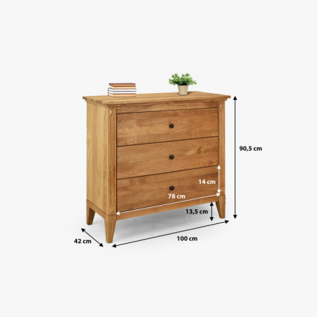 Eiche Kommode mit Schubladen im rustikalen Stil