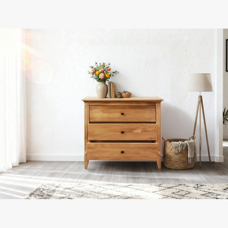 Eiche Kommode mit Schubladen im rustikalen Stil