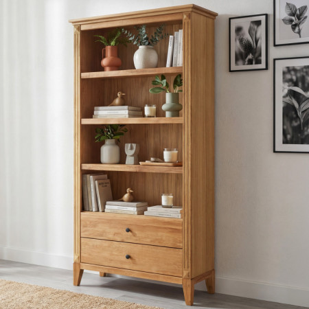 Eichenregal im rustikalen nordischen Stil