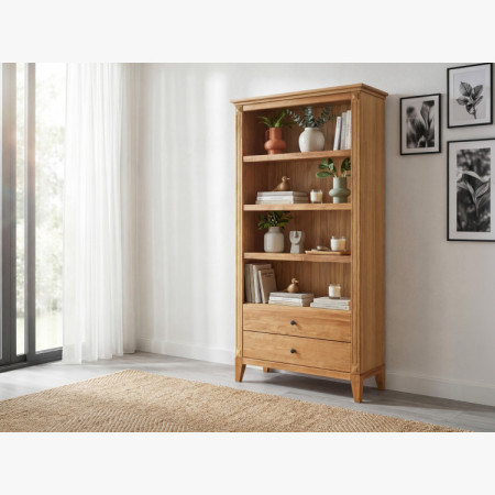 Eichenregal im rustikalen nordischen Stil