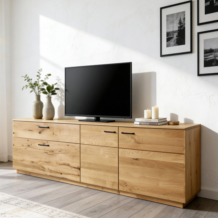 Eiche TV-Kommode 191 cm breit