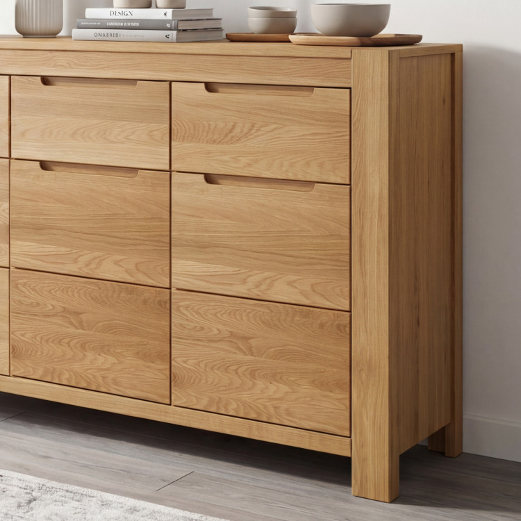 Eiche Kommode mit Türen und Schubladen