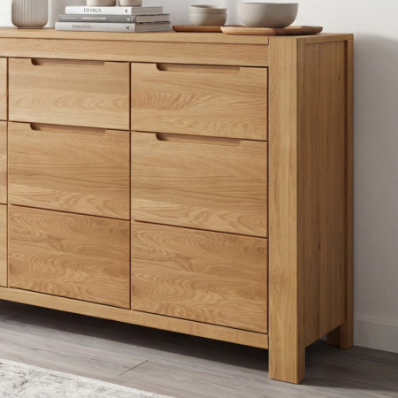 Eiche Kommode mit Türen und Schubladen