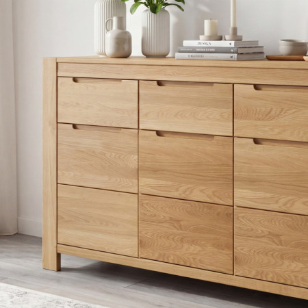Eiche Kommode mit Türen und Schubladen