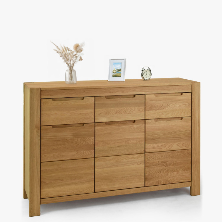 Eiche Kommode mit Türen und Schubladen
