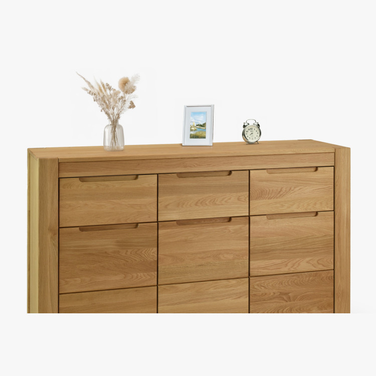 Eiche Kommode mit Türen und Schubladen