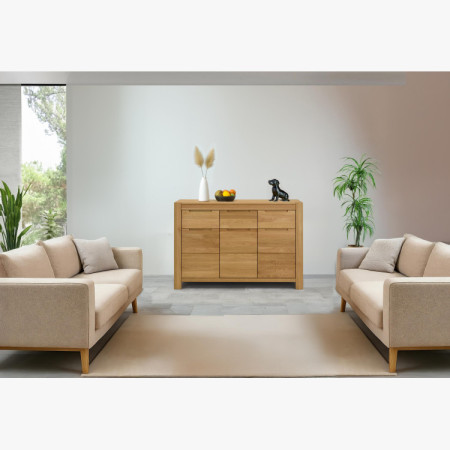 Eiche Kommode mit Türen und Schubladen